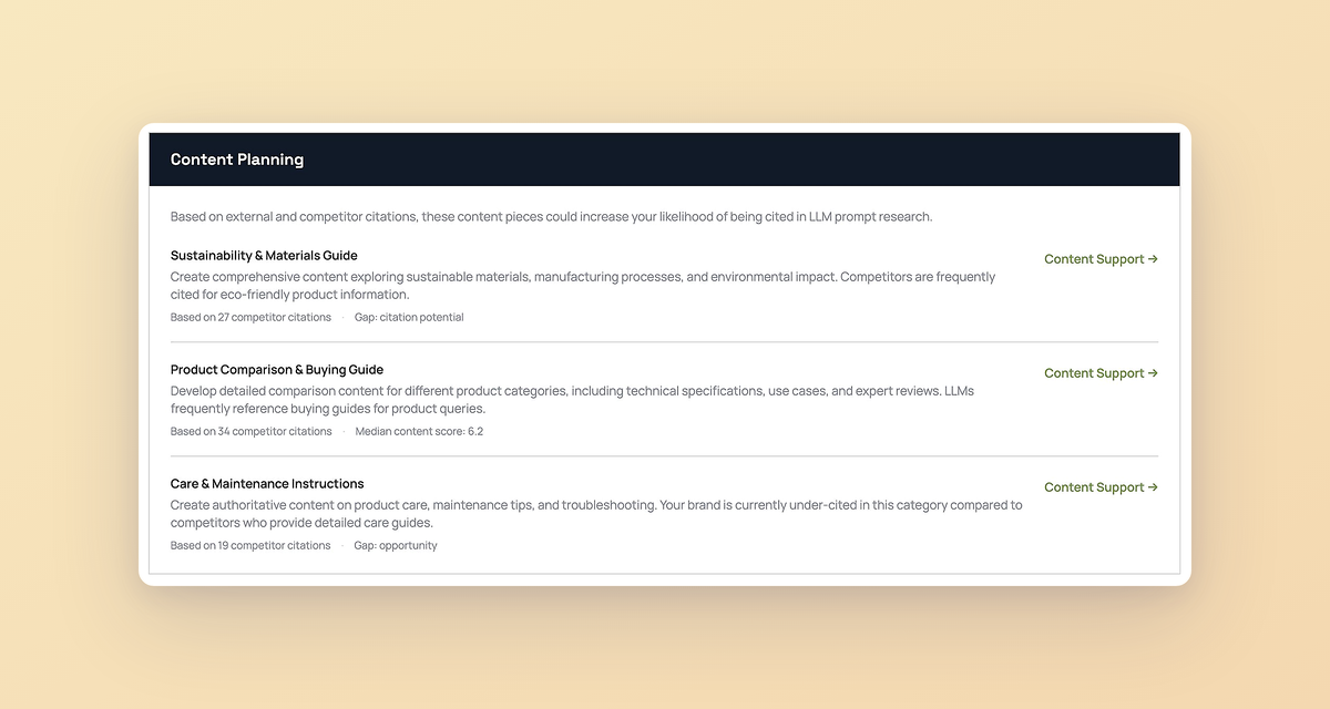 GEO Content / Content Planning