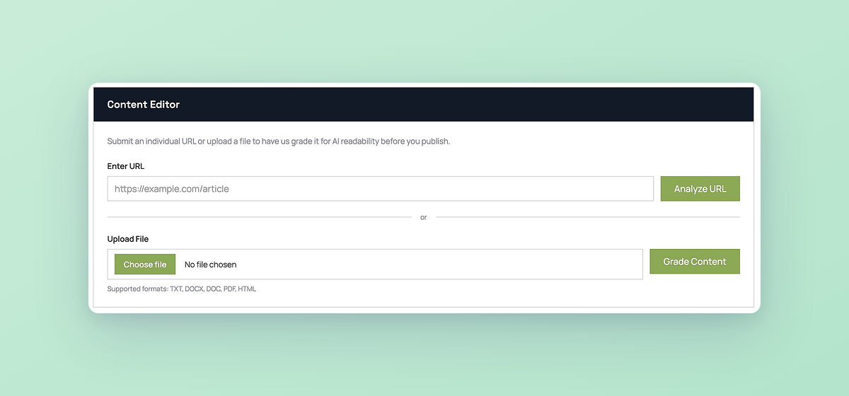 GEO Content / Content Editor